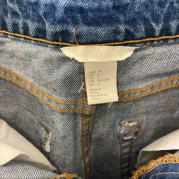 H&M denim midi skirt with front slit size US 4 - Picture 4 of 7